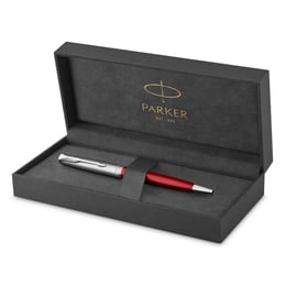 Ручка шариковая Parker SONNET Essentials Metal & Red Lacquer CT BP