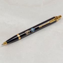 Ручка шариковая Parker IM SPECIAL Black GT BP Эмблема ВСУ + Трезубец ЗСУ