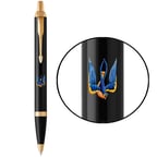 Ручка шариковая Parker IM UKRAINE Black GT BP Трезубец-Ласточка