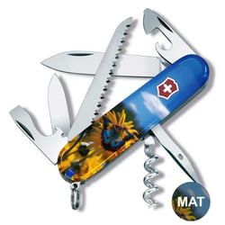 Швейцарський складаний ніж 91мм Victorinox CAMPER UKRAINE 1.3613.7.T3200pw