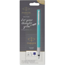 Ручка перьевая Parker VECTOR Blue-Green FP M + Картриджи Parker Quink /5шт (блистер)