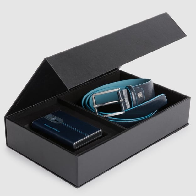Подарунковий набір Piquadro BLUE SQUARE (B2) Navy Blue CUBOX15B2R-BLU2