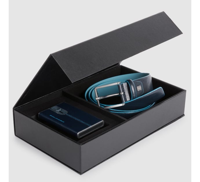 Подарунковий набір Piquadro BLUE SQUARE (B2) Navy Blue CUBOX15B2R-BLU2