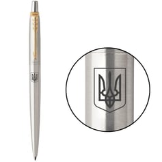 Ручка шариковая Parker JOTTER UKRAINE Stainless Steel GT BP Герб Украины