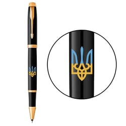 Подарунковий набір Parker IM UKRAINE Black GT RB Палаючий Тризуб (ручка-ролер + блокнот Parker)
