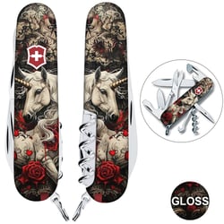 Швейцарський складаний ніж 91мм Victorinox CLIMBER ZODIAC Чарівний єдиноріг 1.3703.7.Z5240pk