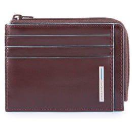 Картхолдер з монетницею Piquadro BLUE SQUARE (B2) Cognac PP4822B2R_MO
