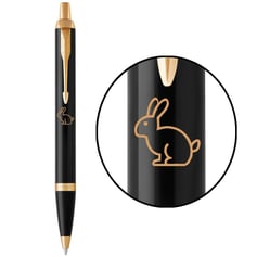 Ручка кулькова Parker IM ZODIAC Black GT BP Чорний Кролик