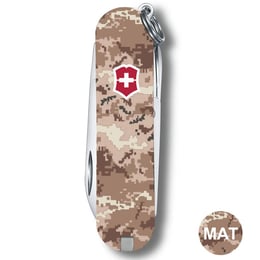 Складной нож 58 мм Victorinox CLASSIC SD ARMY Пиксель песочный с красным Лого 0.6223.7.W3945pw