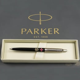 Ручка шариковая Parker JOTTER Originals ARMY Black CT BP Эмблема ВСУ + Трезубец ЗСУ золотой