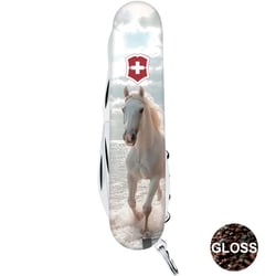 Швейцарський складаний ніж 91мм Victorinox CLIMBER ZODIAC Білий кінь 1.3703.7.Z5270pk
