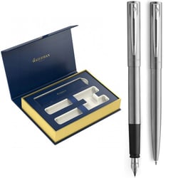 Набор ручек Waterman ALLURE Chrome CT FP F+BP (перьевая и шариковая) в подарочной коробке