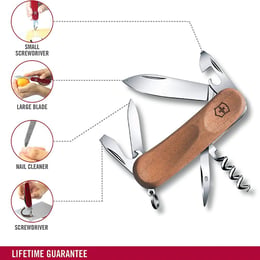 Швейцарський складаний ніж 85мм Victorinox EVOWOOD 10 2.3801.63