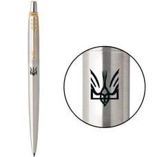 Ручка кулькова Parker JOTTER UKRAINE Stainless Steel GT BP Тризуб Сокіл