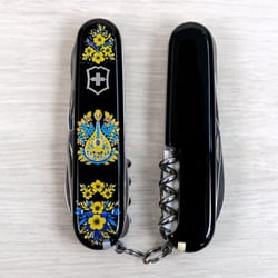 Швейцарський складаний ніж 91мм Victorinox HUNTSMAN UKRAINE 1.3713.3.T1370u