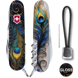 Швейцарский складной нож 91мм Victorinox HUNTSMAN DESIGN Удивительное перо 1.3713.3.R2120pk