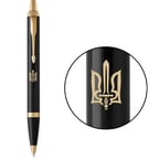 Ручка шариковая Parker IM UKRAINE Black GT BP Трезубец ОУН