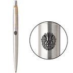 Ручка шариковая Parker JOTTER UKRAINE Stainless Steel GT BP Трезубец с дубовым венком