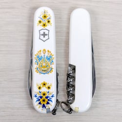 Швейцарський складаний ніж 91мм Victorinox SPARTAN UKRAINE 1.3603.7.T1370u