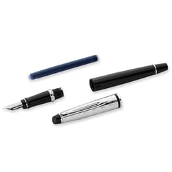 Ручка перова Waterman EXPERT Deluxe Black CT FP F