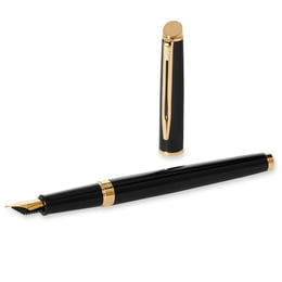 Ручка перова Waterman HEMISPHERE Black Lacquer GT FP F
