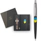 Подарочный набор Parker JOTTER Originals UKRAINE Black CT BP Трезубец фигурный на фоне флага (шариковая ручка + блокнот Parker)