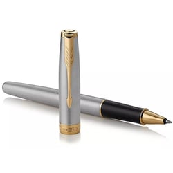 Подарочный набор Parker SONNET Stainless Steel GT RB+BP (роллер + шариковая)