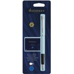 Ручка перьевая Waterman ALLURE Pastel Blue CT FP F + упаковка картриджей Mini (блистер)