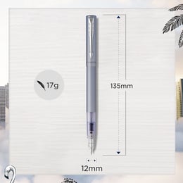 Ручка перьевая Parker VECTOR XL Metallic Silver Blue CT FP M