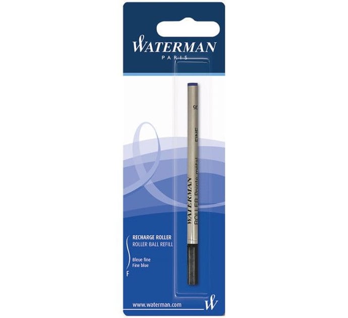 Стержень Waterman роллерный синий F (в блистере)