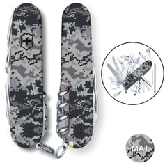 Швейцарский складной нож 91мм Victorinox SWISSCHAMP ARMY Пиксель синий 1.6795.3.W3942p