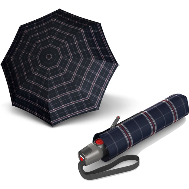 Парасолька-автомат Knirps T.200 Medium Duomatic/Check Navy Kn95 3201 5990