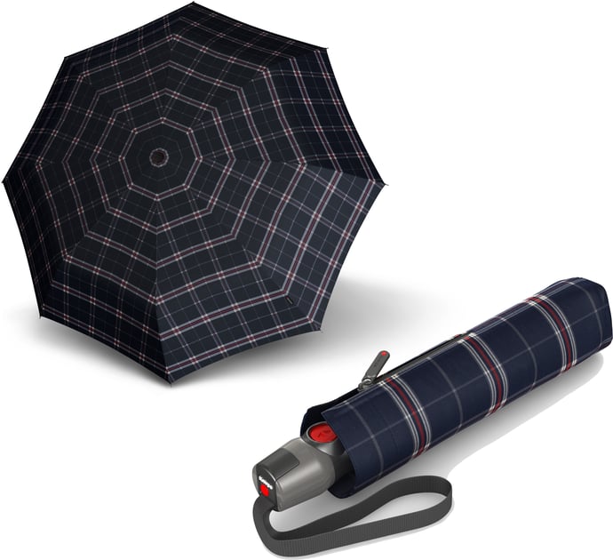 Парасолька-автомат Knirps T.200 Medium Duomatic/Check Navy Kn95 3201 5990