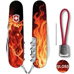 Швейцарський складаний ніж 91мм Victorinox SPARTAN ZODIAC Червоний вогняний кінь 1.3603.Z5200pk