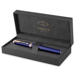 Ручка перьевая Parker INGENUITY Blue Lacquer GT FP F