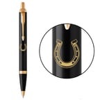 Ручка кулькова Parker IM DESIGN Black GT BP Підкова на щастя