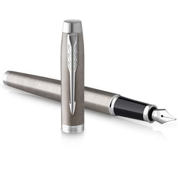 Подарунковий набір Parker IM Stainless Steel CT FP+BP (ручка-перо + кулькова + чохол)