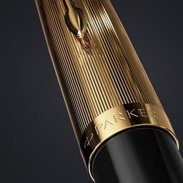 Ручка перьевая Parker PARKER 51 Deluxe Black GT FP18 F