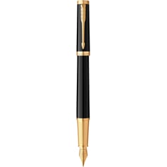 Ручка перова Parker INGENUITY Black Lacquer GT FP F