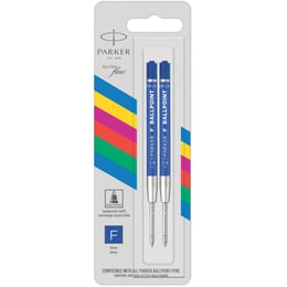 Стержень Parker QuinkFlow (Economy) шариковый синий F (2 шт)