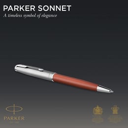 Ручка шариковая Parker SONNET Essentials Metal & Orange Lacquer CT BP