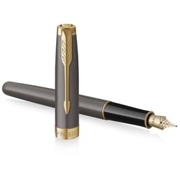 Ручка перьевая Parker SONNET Grey Lacquer GT FP F