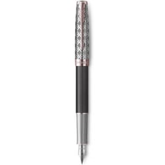 Ручка перова Parker SONNET Metal & Grey Lacquer PGT FP18 F