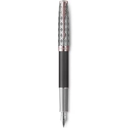 Ручка перьевая Parker SONNET Metal & Grey Lacquer PGT FP18 F