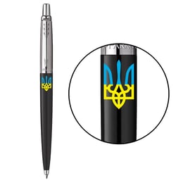 Подарунковий набір Parker JOTTER Originals UKRAINE Black CT BP Тризуб синьо-жовтий (кулькова ручка + блокнот Parker)