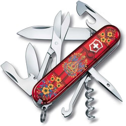 Швейцарский складной нож 91мм Victorinox CLIMBER UKRAINE 1.3703.T.T1370u