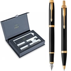 Подарунковий набір Parker IM Black GT FP+BP (перо + кулькова)