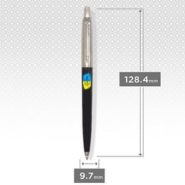 Ручка кулькова Parker JOTTER Originals Black CT BP Тризуб фігурний на тлі прапора