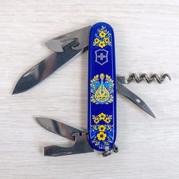 Швейцарський складаний ніж 91мм Victorinox SPARTAN UKRAINE 1.3603.2.T1370u