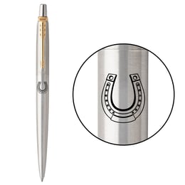 Ручка кулькова Parker JOTTER DESIGN Stainless Steel GT BP Щаслива підкова